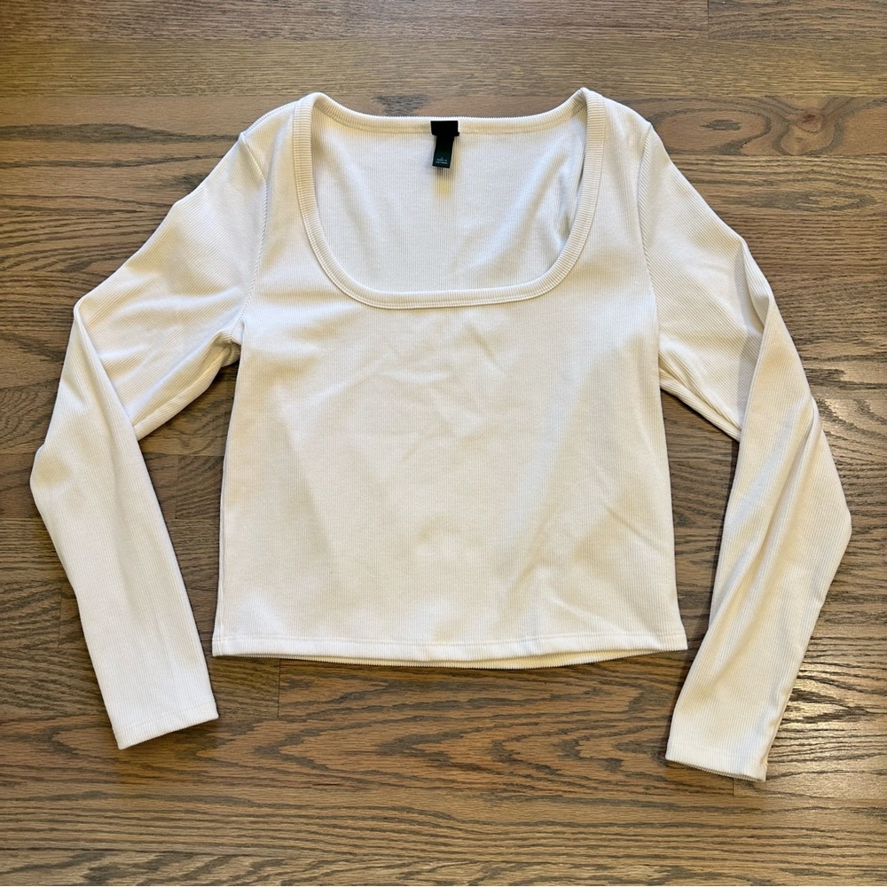 Wild Fable Cream Long Sleeve Top (Gently Used)